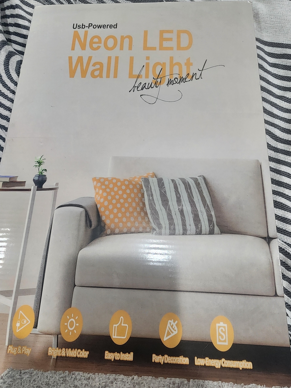 Neon LED Wall Light -pink,purple,white,blue